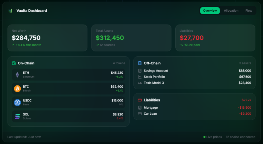 Vaulta — Your Complete Financial Picture